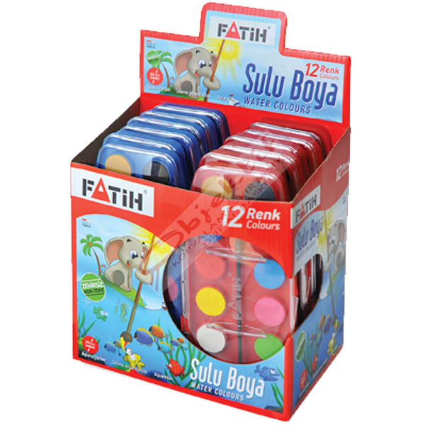 Fatih Sulu Boya 12 Renk 24 ML F-12