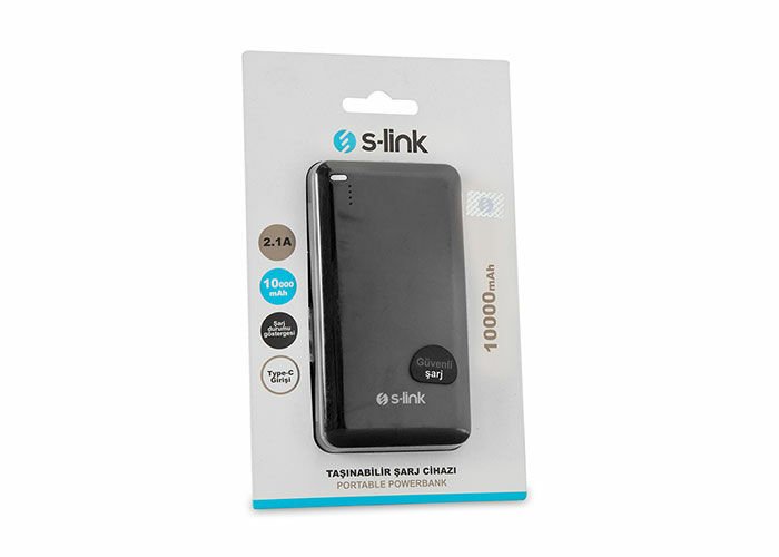 Siyah Taşınabilir Pil Şarj Cihazı S-link IP-G100 10000mah