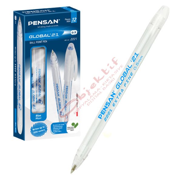 Pensan Tükenmez Kalem Global 0.5 MM Mavi 2221