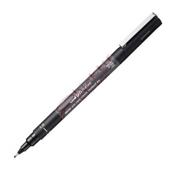 Uni-Ball Çizim Kalemi Akrilik Uçlu Fine Line Pin 1.0 MM Siyah PIN 10-200(S)