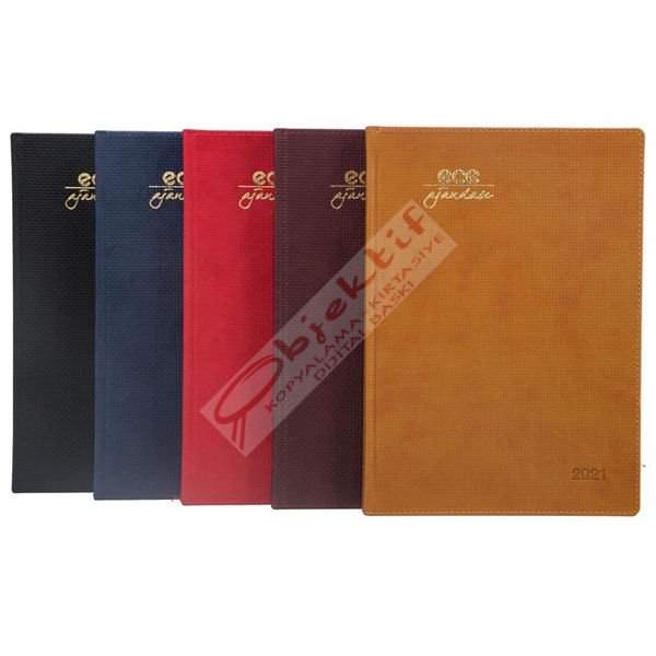Ece Haftalık Ajanda Çeşme Termo Deri Çizgili 20x28