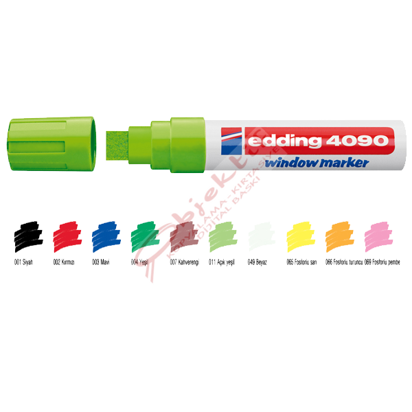 Edding Cam Kalemi Kesik Uçlu Fosforlu Turuncu 4090