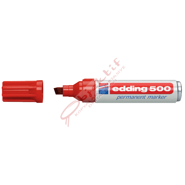Edding Markör Permanent Kesik Uçlu 2-7 MM Kırmızı 500