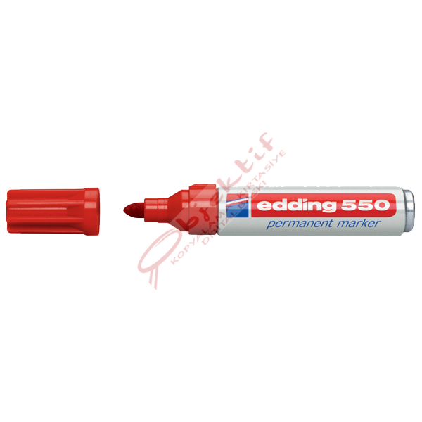 Edding Markör Permanent Yuvarlak Uçlu Doldurulabilinir 3-4 MM Kırmızı 550