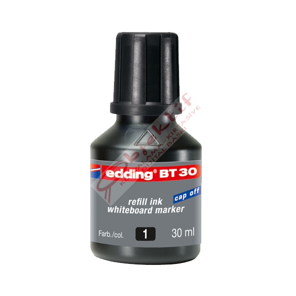 Edding Tahta Kalem Mürekkebi Damlalıklı 30 ML Siyah BT30