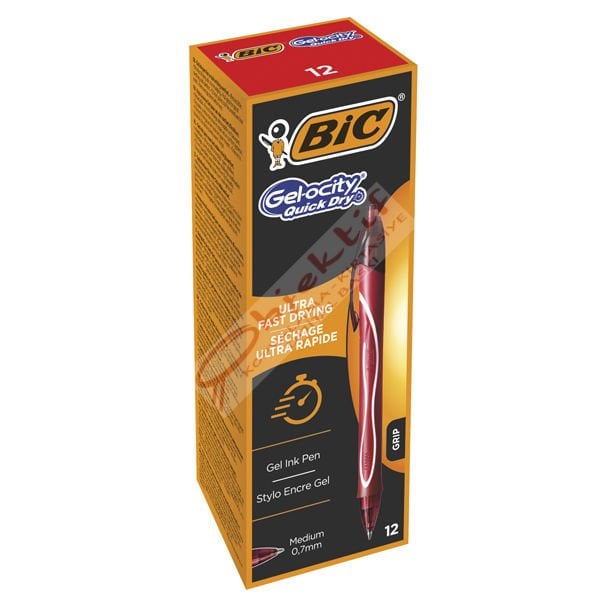 Bic Basmalı Jel Kalem Gelocıty Hızlı Kuruyan 12 Lİ Kırmızı