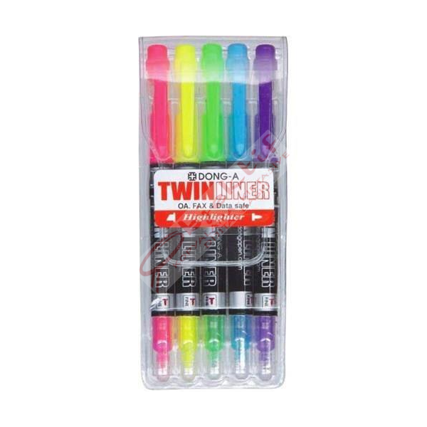 Twinliner Fosforlu Kalem Karışık Renk Kalem Tipi Çift Taraflı 5 Lİ 231500