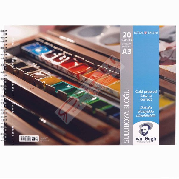 Van Gogh Sulu Boya Kağıdı Spiralli 20 YP A3 300 GR T300A34020