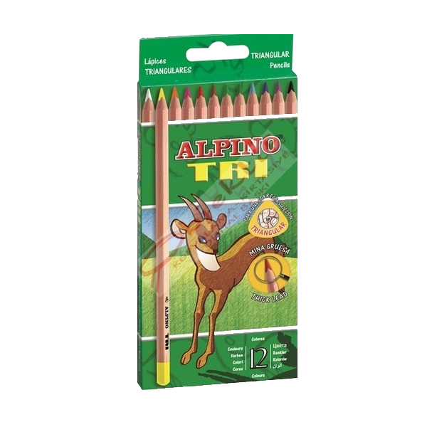 Alpino Kuru Boya Tri Karton Kutu Tam Boy 12 Lİ AL-128