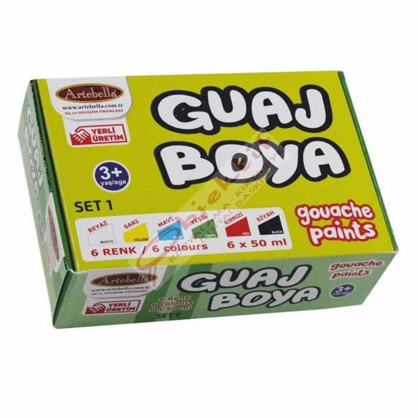 Artebella Guaj Boya 6 Lı 50 CC Set-01
