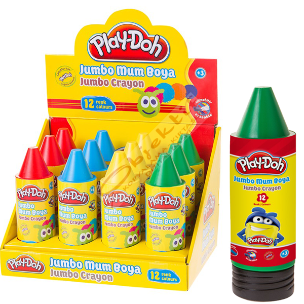 Play-Doh Mum Pastel Boya Crayon Tüp 12 Renk PLAY-CR006