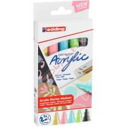 Edding Markör Akrilik Orta Uçlu 5 Li Set Pastel