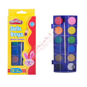 Play-Doh Sulu Boya 23 MM Küçük Boy 12 Renk PLAY-SU002