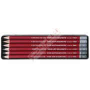 Cretacolor Cleos Fine Art Graphite Pencils Metal Kutu, 6 Pcs. (Dereceli Çizim ve Grafit Kalemi) 160 25