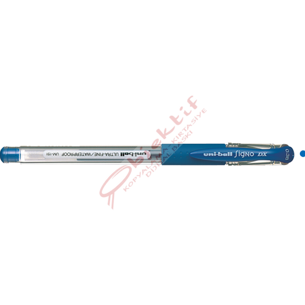 Uni-Ball Roller Kalem Signo Dx Jel Bilye Uç 0.38 MM Mavi UM-151