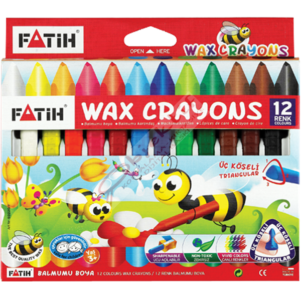 Fatih Mum Pastel Boya Wax Crayon Jumbo 12 Renk 50220