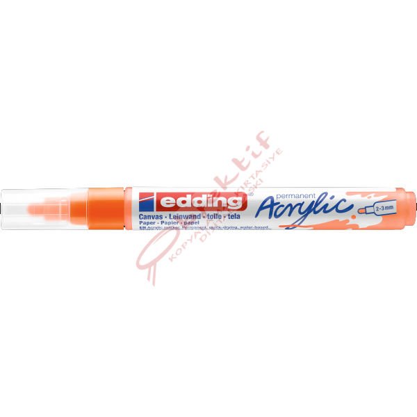 Edding Markör Akrilik Orta Uçlu 2-3 MM Fosforlu Turuncu 066 5100
