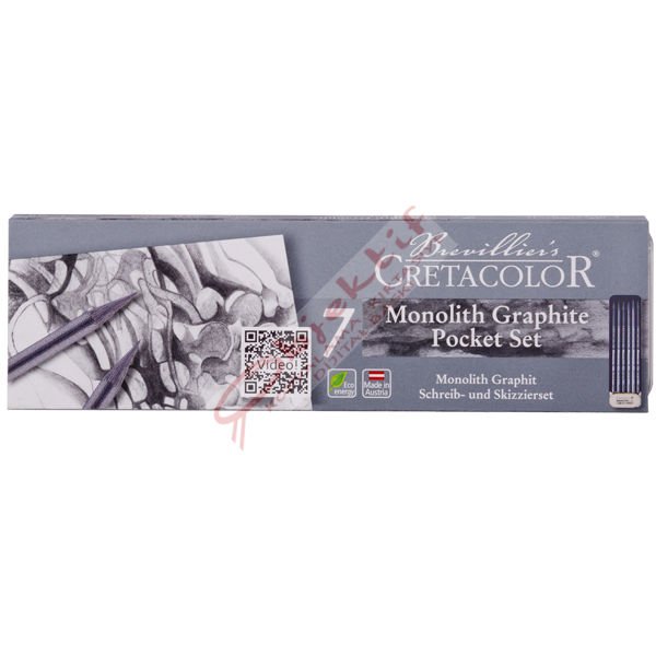 Cretacolor Monolith Graphite Çizim Set Metal Kutu 7 Pcs.(Füzen Çizim Kalemi Seti) 204 26