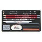 Cretacolor Teacher s Choice Beginner Drawing Set Metal Kutu 12 Pcs. (Profesyonel Karışık Çizim Seti) 400 33