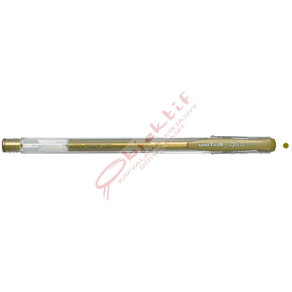 Uni-Ball Roller Kalem Signo Fine Jel Bilye Uç 0.8 MM Altın UM-100