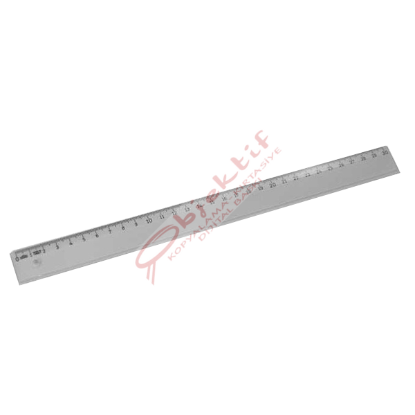 Hatas Standart Cetvel Plastik Dar Şeffaf 30 CM 0131