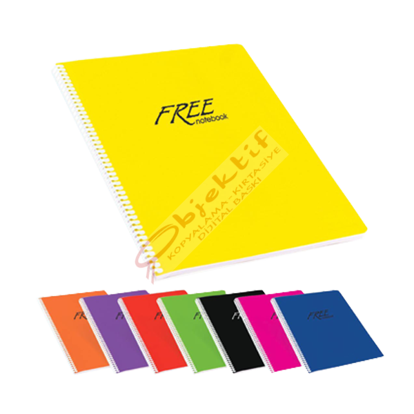 Keskin Color Spiralli Defter Free Plastik Kapak Kareli 100 YP A4 320442-99