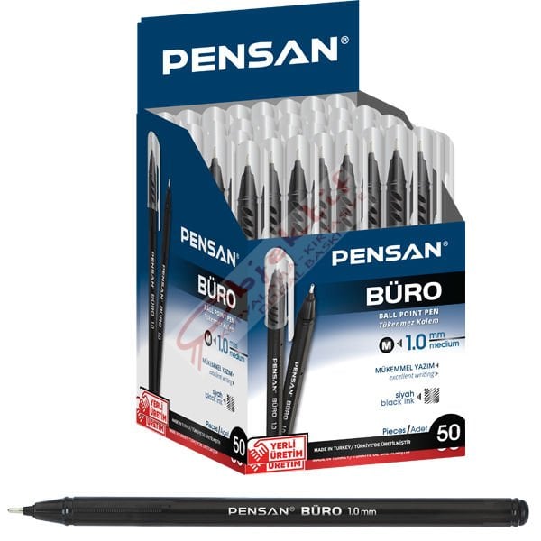 Pensan Tükenmez Kalem Büro 1.0 Mm Siyah 50 Li 2270