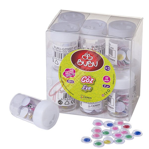 Bu-Bu Renkli Göz 12 MM 8 GR BUBU-GZ0007