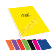 Keskin Color Spiralli Defter Free Office Plastik Kapak Çizgisiz 60 YP A4 320400-99