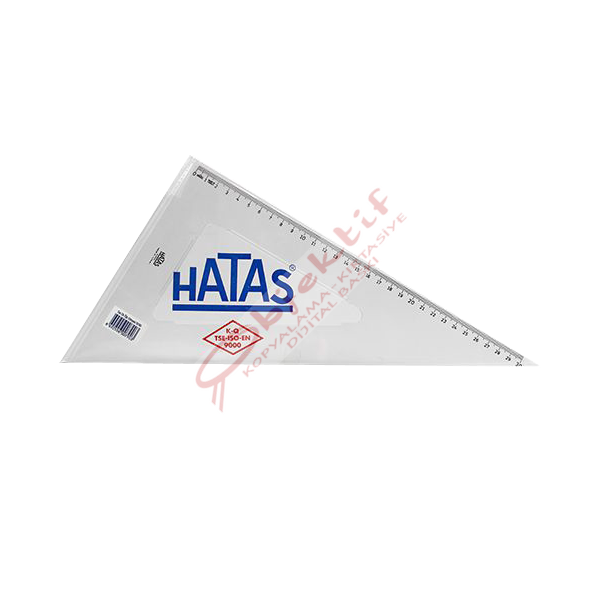 Hatas Öğrenci Gönyesi 60 Derece Plastik 32 CM 0790