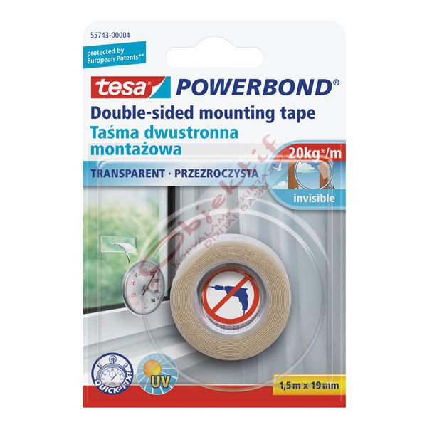 Tesa Montaj Bandı Köpük Powerbond Şeffaf 1,5x19 55743-00004-03