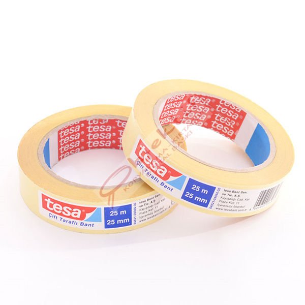 Tesa Çift Taraflı Bant Filmik Şeffaf 25x25 Mt 64621-00066-00