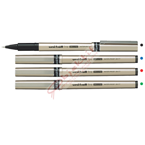 Uni-Ball Roller Kalem Deluxe Bilye Uç 0.7 MM Kırmızı UB-177