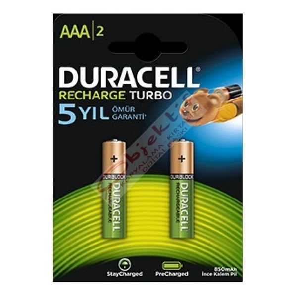 Duracell Şarjlı İnce Kalem Pil (AAA) 900 MAH 2 Lİ