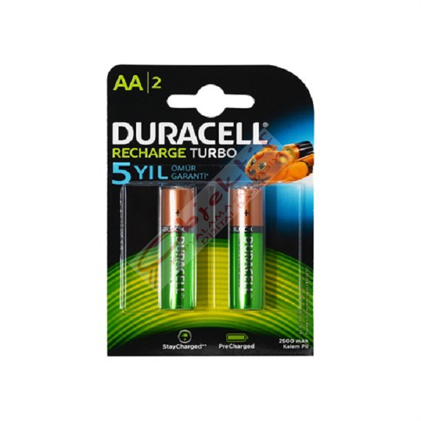 Duracell Şarjlı Kalem Pil (AA) 2500 MAH 1,2 V 2 Lİ