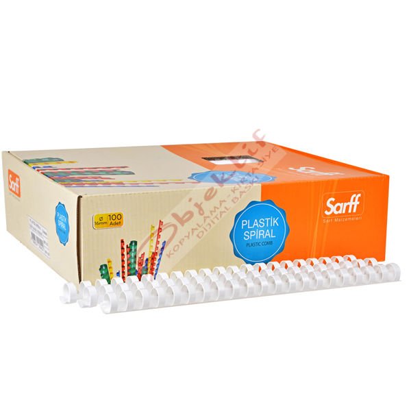 Sarff Spiral Plastik 10 MM Beyaz 15202017