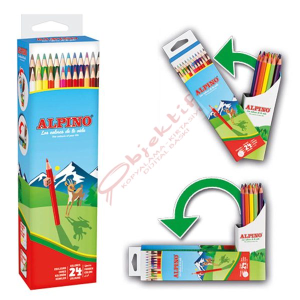 Alpino Kuru Boya Karton Kutu Tam Boy 24 Renk AL010024