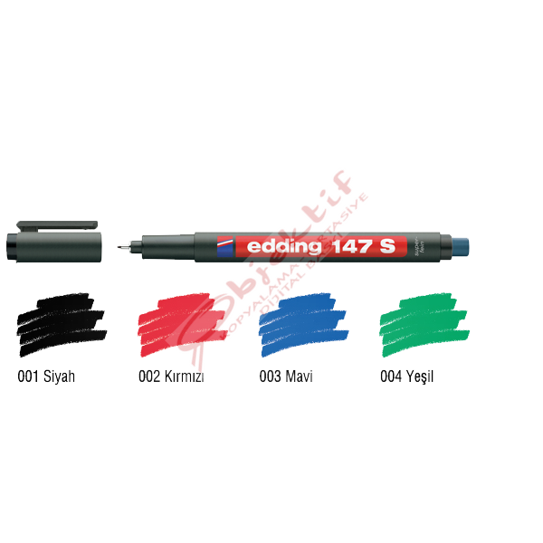 Edding Asetat Kalemi Permanent S Seri 0.3 MM Yeşil 147 S