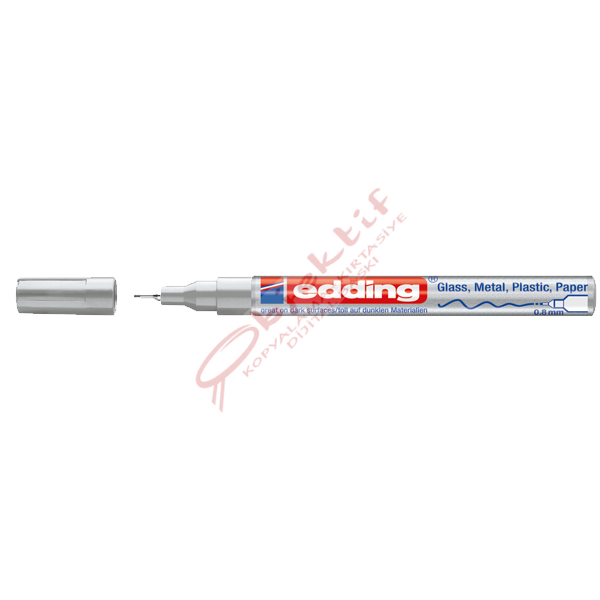 Edding Markör Dekor Boya 0.8 MM Yuvarlak Uçlu Gümüş 780