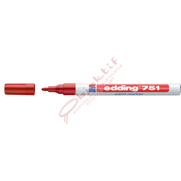 Edding Markör Dekor Boya Yuvarlak Uçlu 1-2 MM Kırmızı 751