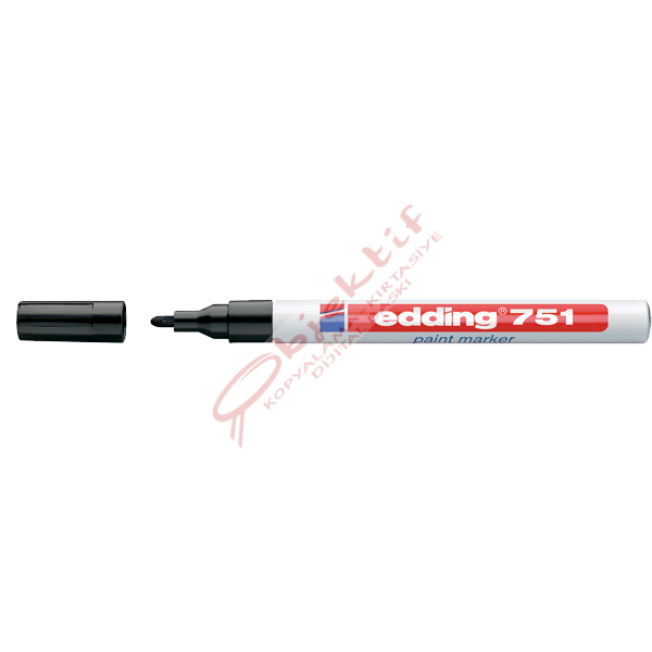 Edding Markör Dekor Boya Yuvarlak Uçlu 1-2 MM Siyah 751