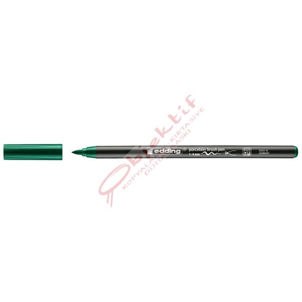 Edding Porselen Kalemi Fırça Uçlu 1-4 MM Yeşil 4200