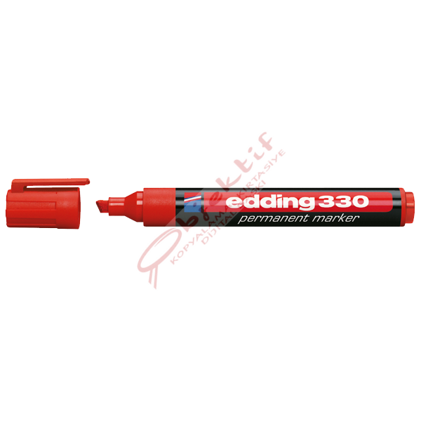 Edding Markör Permanent Kesik Uçlu 1-5 MM Kırmızı 330