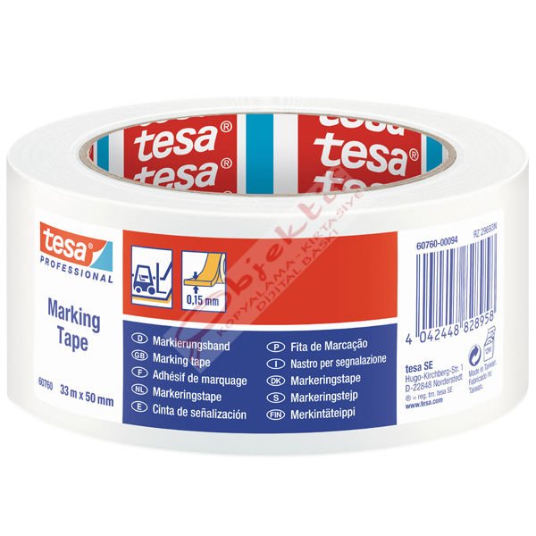 Tesa İkaz Bandı Yer İşaretleme Beyaz 33x50 60760-00094-15