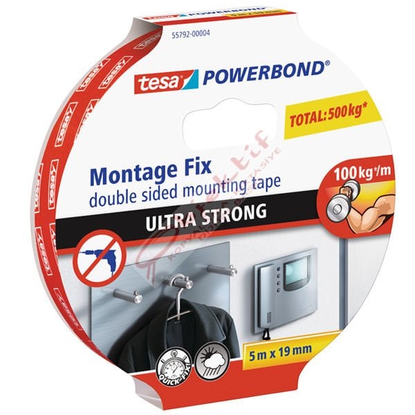 Tesa Montaj Bandı Köpük Powerbond Ultra Güçlü 5x19 55792-00004-01