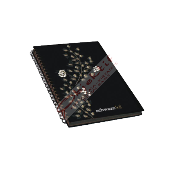 Keskin Color Spiralli Defter Schwarz Foil Sert Kapaklı 60 YP 14x20 60 YP 410110-99