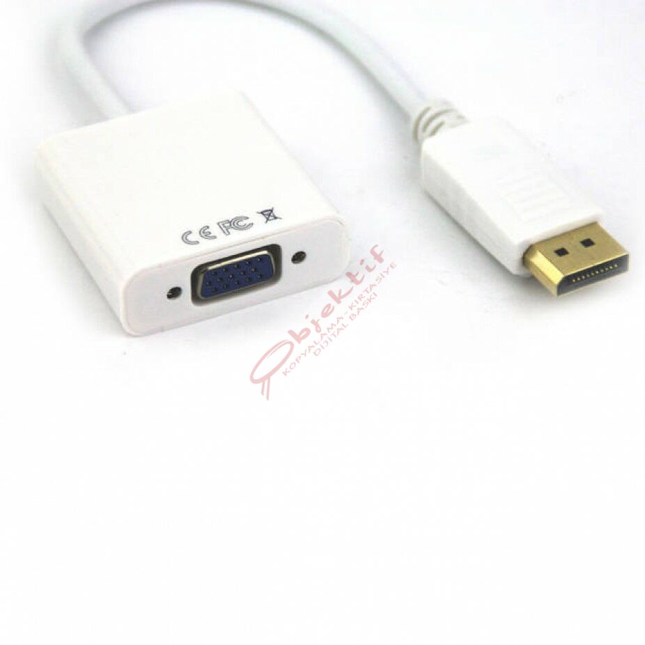 Vcom CG603-0.15 Beyaz Display Port Erkek To Vga Dişi Dönüştürücü