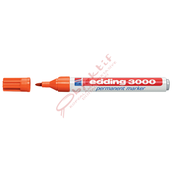 Edding Markör Permanent Yuvarlak Uçlu 1.5-3 MM Turuncu 3000