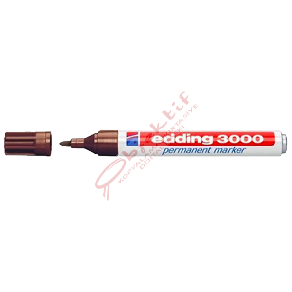 Edding Markör Permanent Yuvarlak Uçlu 1.5-3 MM Kahverengi 3000