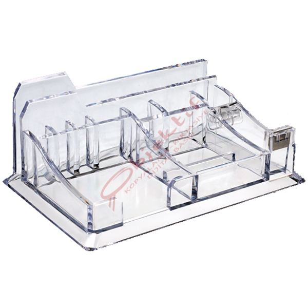 Ops Masa Seti Ataşlık-Kağıtlık-Kalemlik Bant Makinalı Plastik Şeffaf KLM 302